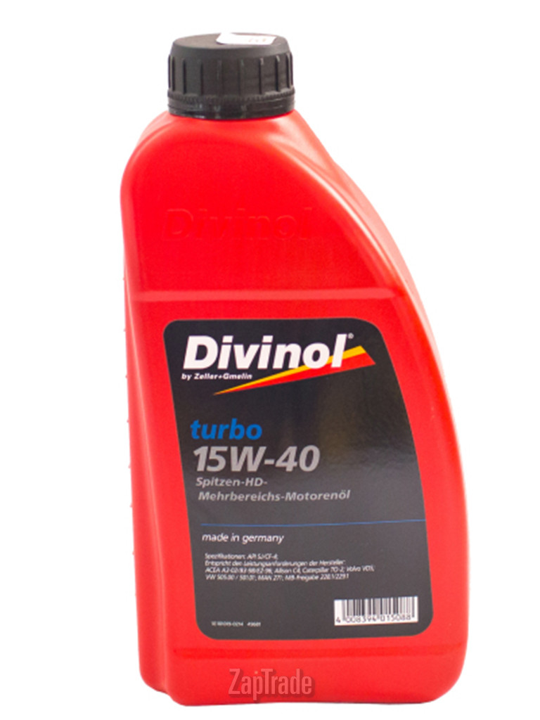 Купить моторное масло Divinol Turbo 15W-40, в интернет-магазине в Екатеринбурге