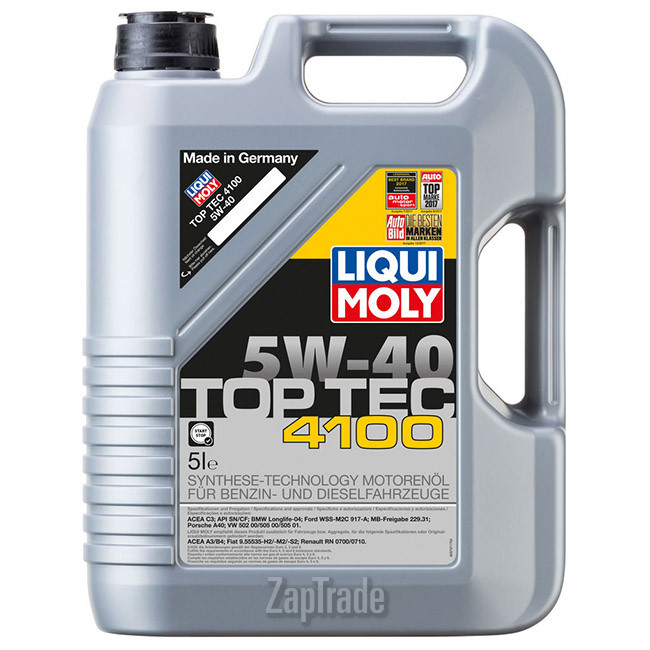 Купить моторное масло Liqui moly Top Tec 4100, в интернет-магазине в Екатеринбурге