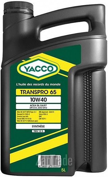 Купить моторное масло Yacco Transpro 65, в интернет-магазине в Екатеринбурге