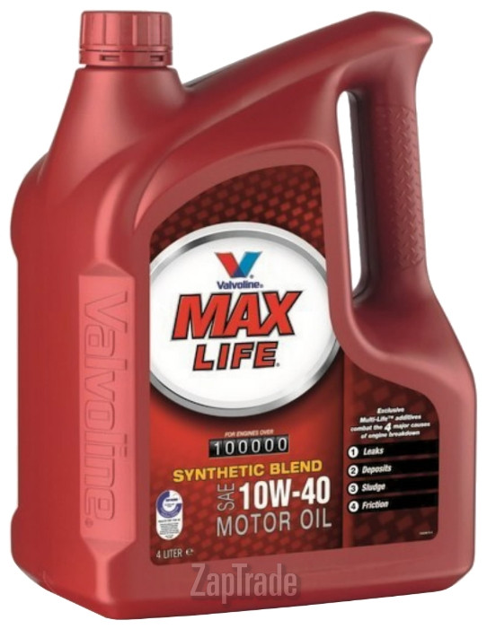 Купить моторное масло Valvoline MAXLIFE SAE 10W-40, 4л, в интернет-магазине в Екатеринбурге