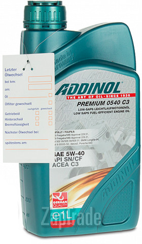 Купить моторное масло Addinol Premium 0540 C3, в интернет-магазине в Екатеринбурге