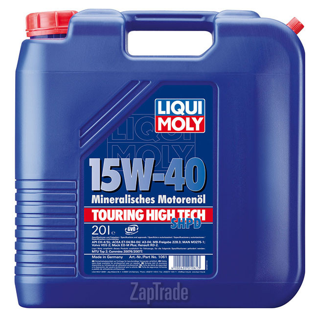 Купить моторное масло Liqui moly Touring High Tech SHPD-Motoroil Basic, в интернет-магазине в Екатеринбурге