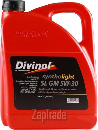 Купить моторное масло Divinol Syntholight SL GM 5W-30, в интернет-магазине в Екатеринбурге