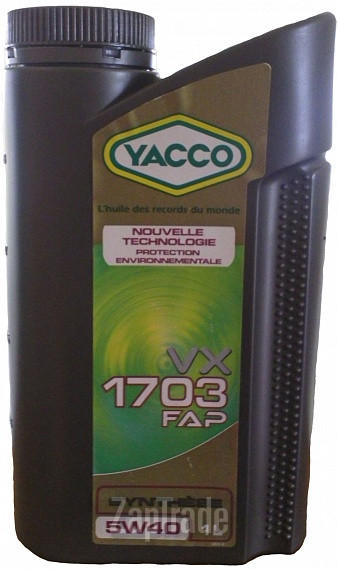 Купить моторное масло Yacco VX 1703 FAP, в интернет-магазине в Екатеринбурге
