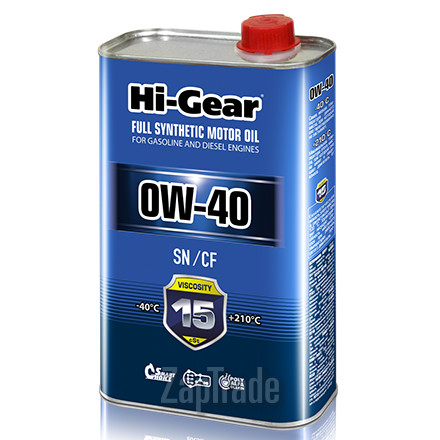 Купить моторное масло Hi-gear SAE 0W-40 API SN/CF, в интернет-магазине в Екатеринбурге