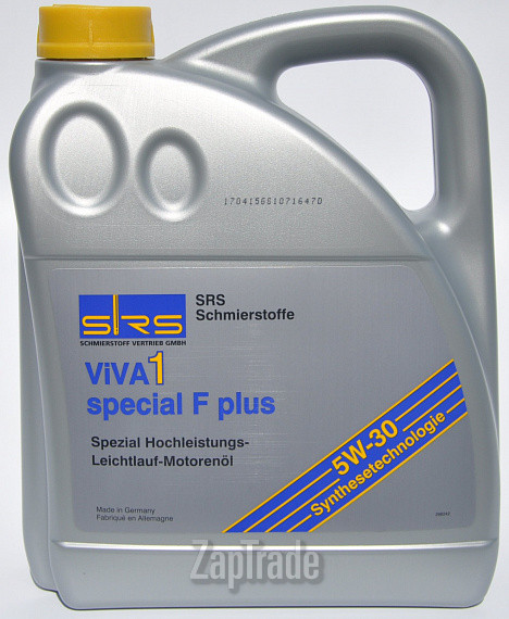 Купить моторное масло Srs VIVA 1 Special F Plus 5W-30, в интернет-магазине в Екатеринбурге