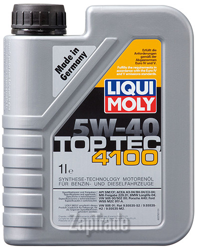 Купить моторное масло Liqui moly Top Tec 4100, в интернет-магазине в Екатеринбурге
