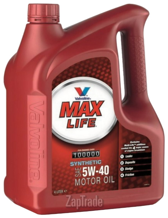 Купить моторное масло Valvoline MAXLIFE SAE 5W-40, 4л, в интернет-магазине в Екатеринбурге