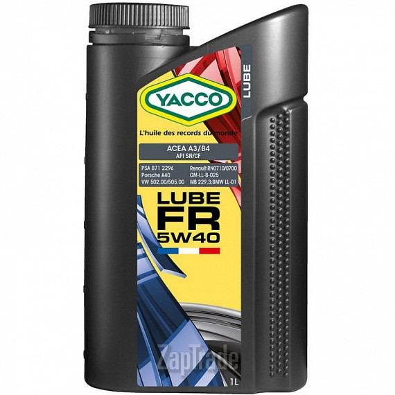 Купить моторное масло Yacco Lube FR, в интернет-магазине в Екатеринбурге