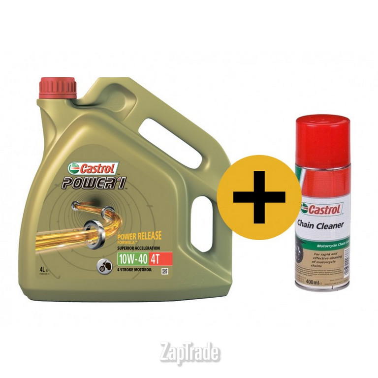 Купить моторное масло Castrol Промо-набор моторное масло Power 1 4T , 4 л + очиститель для цепи Chain Cleaner, 400 мл, в интернет-магазине в Екатеринбурге