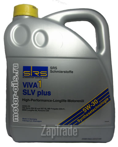 Купить моторное масло Srs VIVA 1 SLV plus 5W-30 (ll3), в интернет-магазине в Екатеринбурге