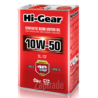 Купить моторное масло Hi-gear SAE 10W-50 API SL/CF, в интернет-магазине в Екатеринбурге
