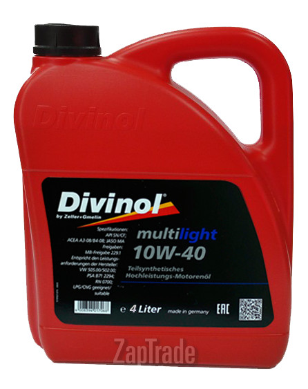 Купить моторное масло Divinol Multilight 10W-40, в интернет-магазине в Екатеринбурге