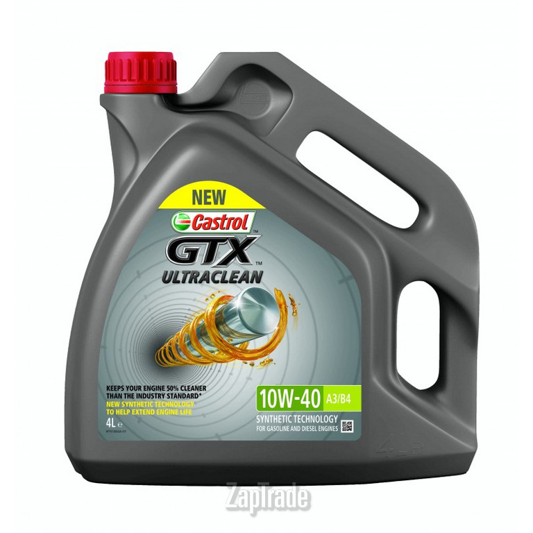 Купить моторное масло Castrol GTX ULTRACLEAN 10W-40 A3/B4, в интернет-магазине в Екатеринбурге