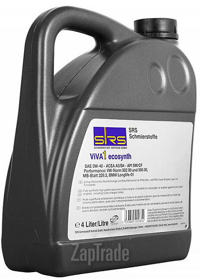 Купить моторное масло Srs Viva 1 Ecosynth 0W-40, в интернет-магазине в Екатеринбурге