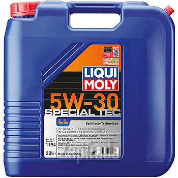 Купить моторное масло Liqui moly НС-Special Tec LL 5W-30, в интернет-магазине в Екатеринбурге