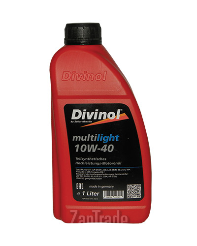 Купить моторное масло Divinol Multilight 10W-40, в интернет-магазине в Екатеринбурге