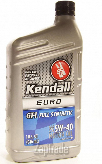 Купить моторное масло Kendall GT-1 Full Synthetic (European Formula) 5W-40, в интернет-магазине в Екатеринбурге