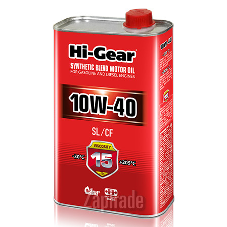 Купить моторное масло Hi-gear SAE 10W-40 API SL/CF, в интернет-магазине в Екатеринбурге