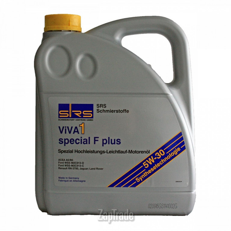 Купить моторное масло Srs VIVA 1 Special F Plus 5W-30, в интернет-магазине в Екатеринбурге