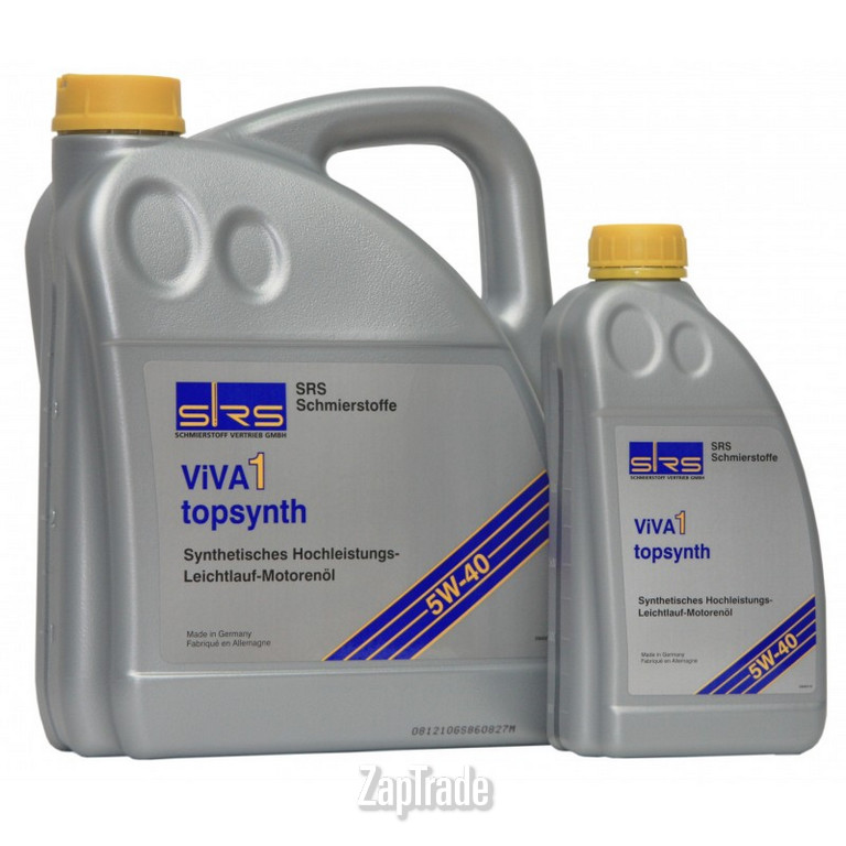 Купить моторное масло Srs VIVA 1 topsynth 5W-40, в интернет-магазине в Екатеринбурге