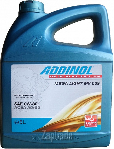 Купить моторное масло Addinol Mega Light MV 039, в интернет-магазине в Екатеринбурге