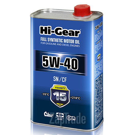 Купить моторное масло Hi-gear SAE 5W-40 API SN/CF, в интернет-магазине в Екатеринбурге