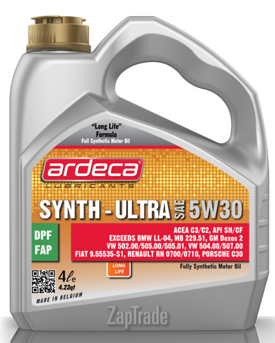Купить моторное масло Ardeca SYNTH-ULTRA, в интернет-магазине в Екатеринбурге