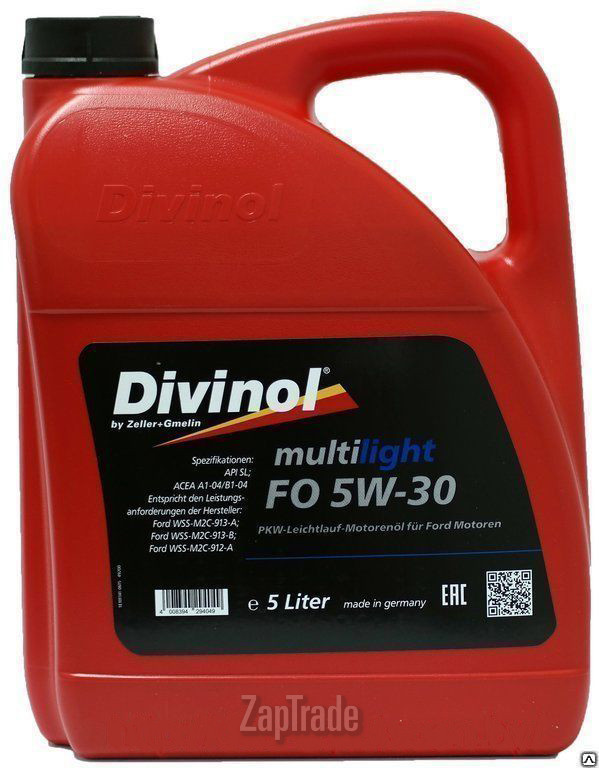 Купить моторное масло Divinol Multilight FO 5W-30, в интернет-магазине в Екатеринбурге