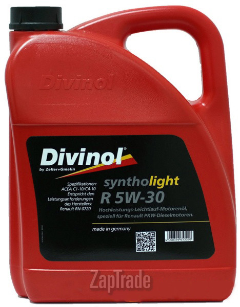 Купить моторное масло Divinol Syntholight R 5W-30, в интернет-магазине в Екатеринбурге