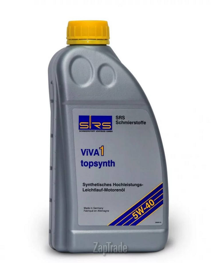 Купить моторное масло Srs VIVA 1 topsynth 5W-40, в интернет-магазине в Екатеринбурге