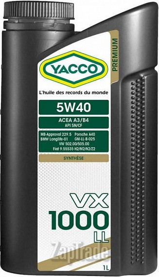 Купить моторное масло Yacco VX 1000 LL, в интернет-магазине в Екатеринбурге