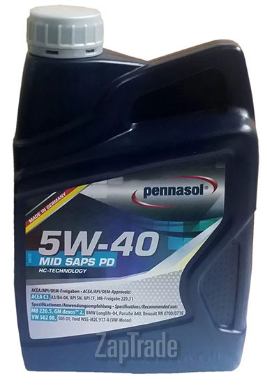 Купить моторное масло Pennasol Mid SAPS PD, в интернет-магазине в Екатеринбурге