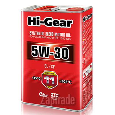 Купить моторное масло Hi-gear SAE 5W-30 API SL/CF, в интернет-магазине в Екатеринбурге