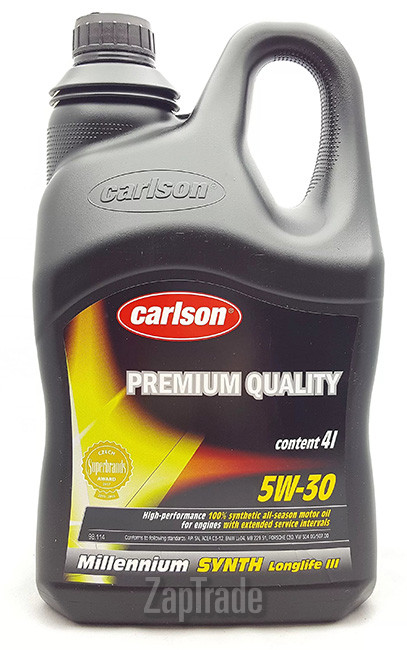 Купить моторное масло Carlson oil Millenium Synth Longlife III, в интернет-магазине в Екатеринбурге