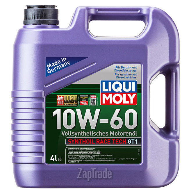 Купить моторное масло Liqui moly Synthoil Race Tech GT1, в интернет-магазине в Екатеринбурге