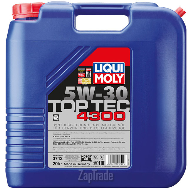 Купить моторное масло Liqui moly Top Tec 4300, в интернет-магазине в Екатеринбурге