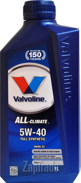 Купить моторное масло Valvoline ALL CLIMATE 5W-40, 1л, в интернет-магазине в Екатеринбурге