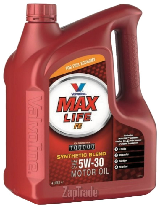 Купить моторное масло Valvoline MAXLIFE FE SAE 5W-30, 4л, в интернет-магазине в Екатеринбурге